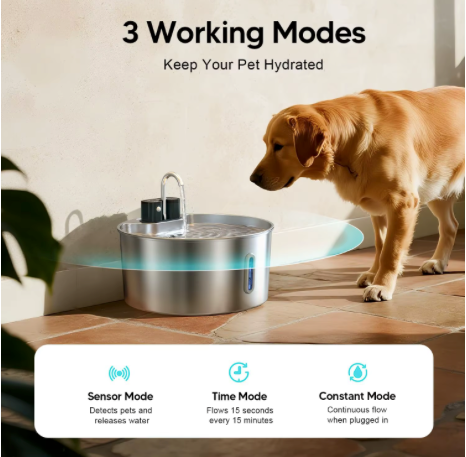 Three working modes: sensor, timer and constant flow